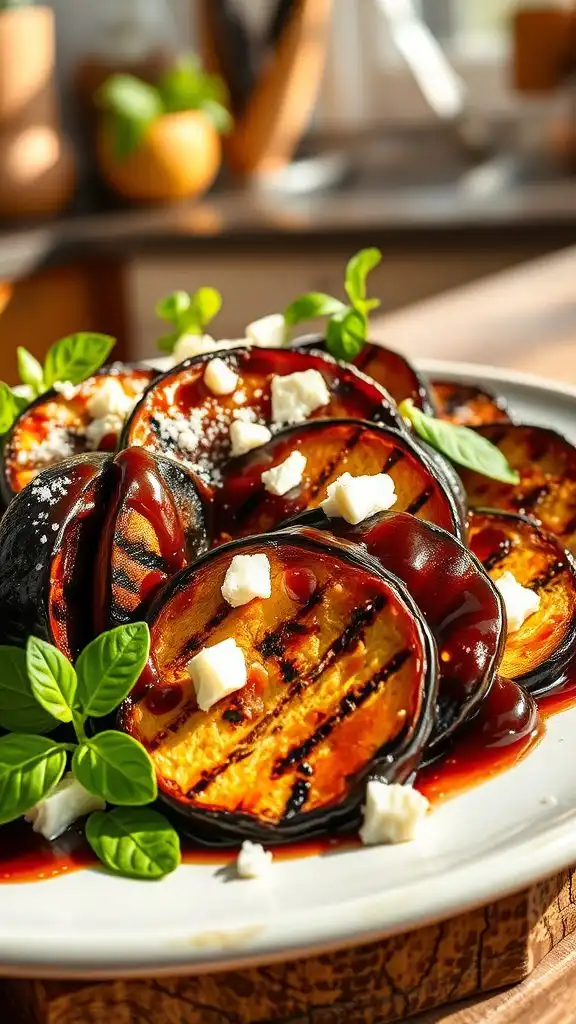 grilled eggplant balsamic glaze