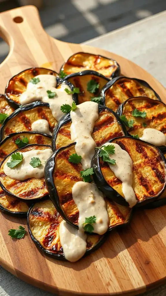 grilled eggplant with sauce