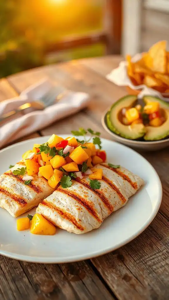 grilled fish with salsa