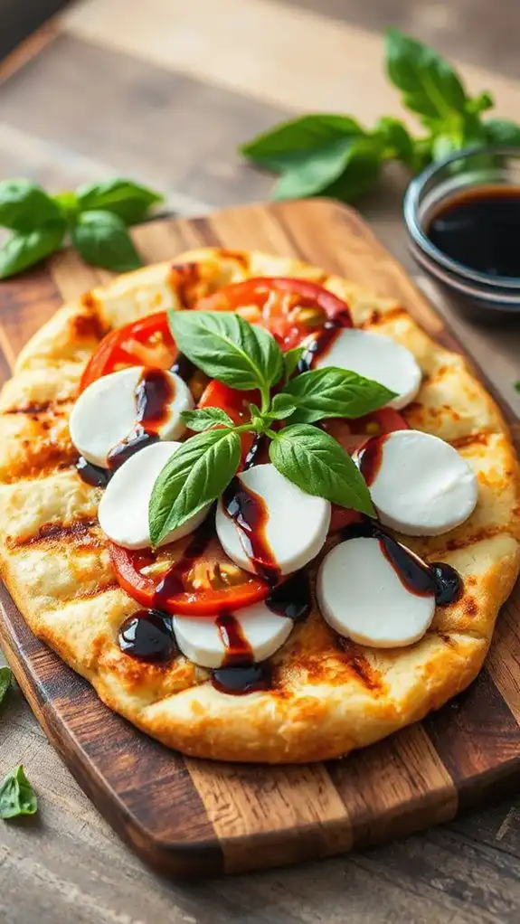 grilled flatbread with caprese