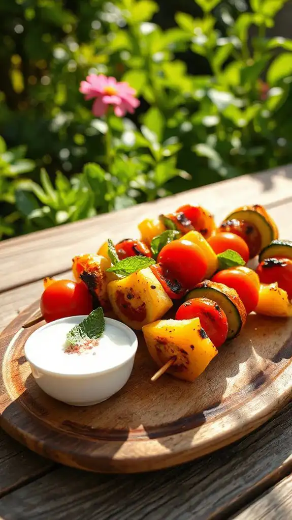 grilled kebabs with yogurt