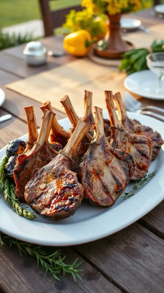 grilled lamb chops with glaze