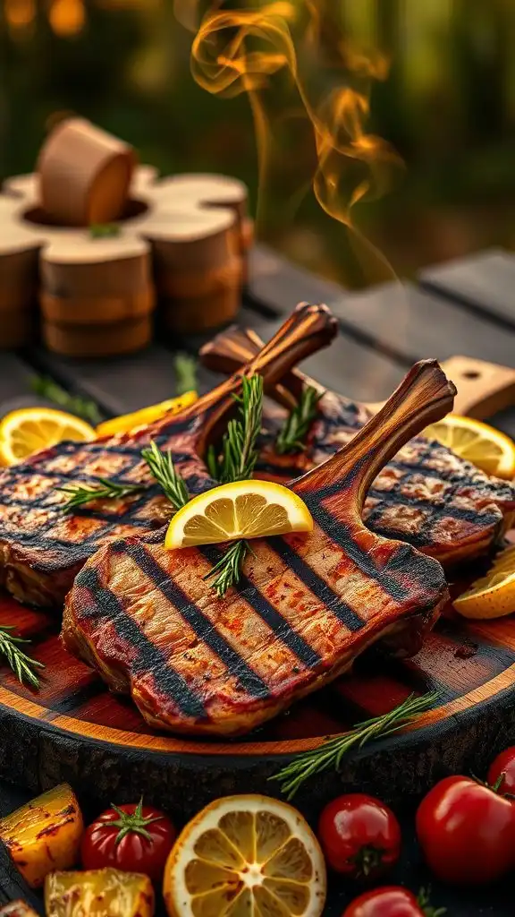 grilled lamb with rosemary