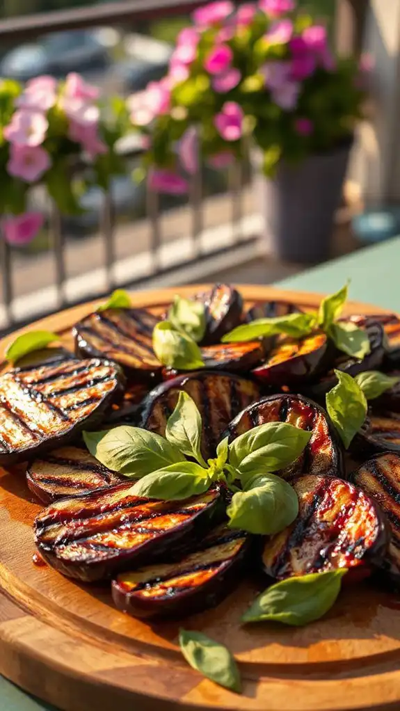 grilled marinated eggplant dish