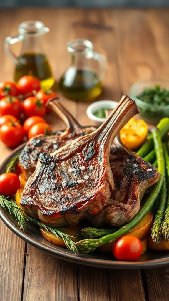 grilled mediterranean lamb chops