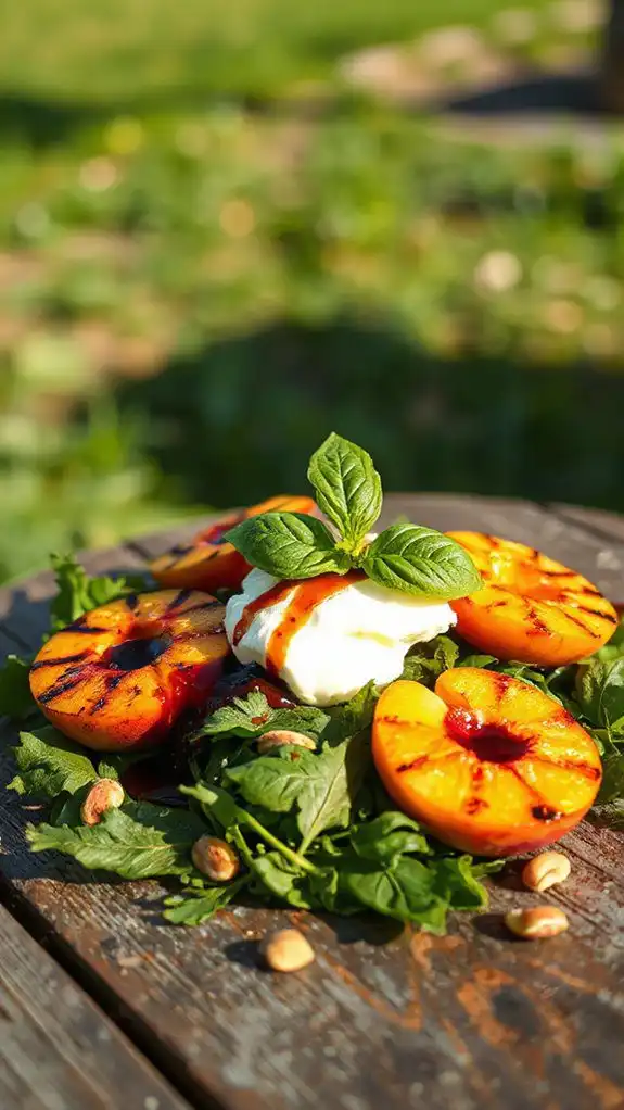 grilled peaches with burrata
