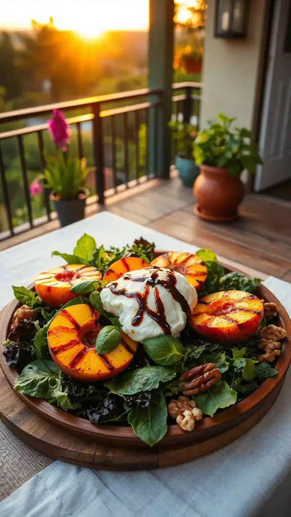 grilled peaches with burrata