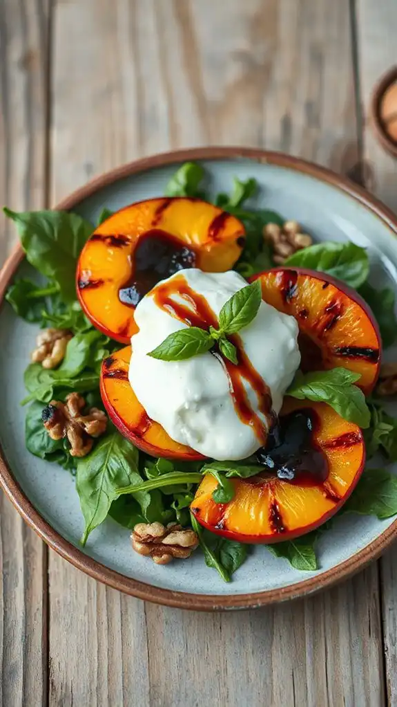 grilled peaches with burrata
