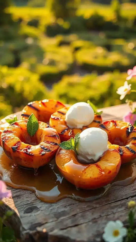 grilled peaches with honey