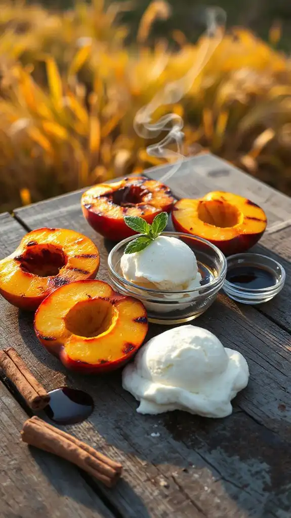 grilled peaches with smoky sweetness