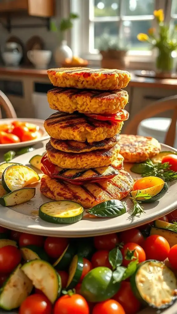 grilled polenta with vegetables