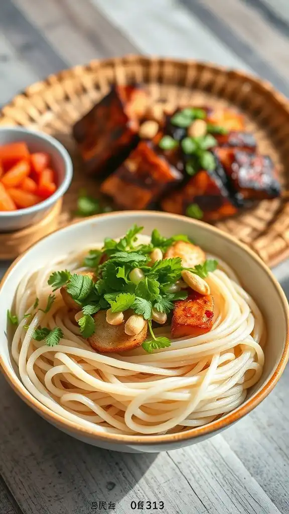 grilled pork noodle dish grilled pork noodle dish