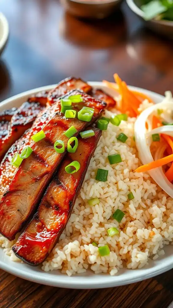 grilled pork over broken rice grilled pork over broken rice