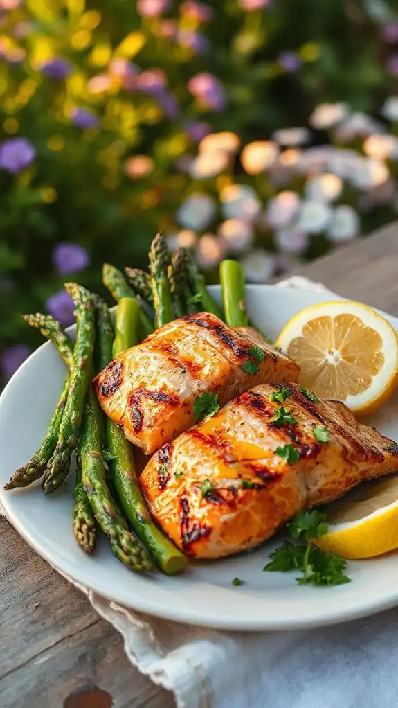 grilled salmon with asparagus
