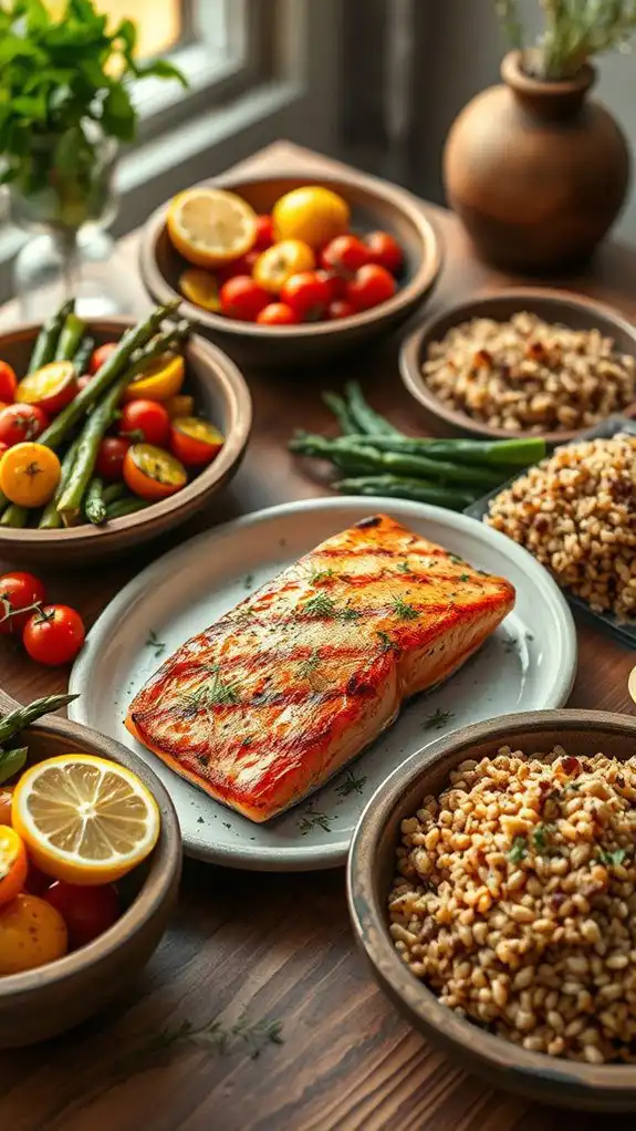 grilled salmon with herbs