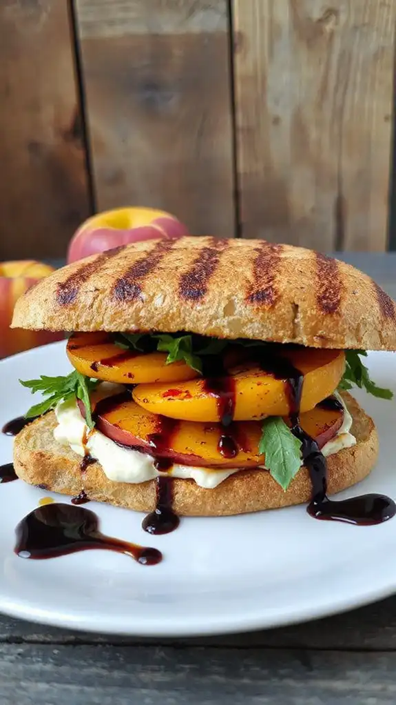 grilled sandwich with goat cheese
