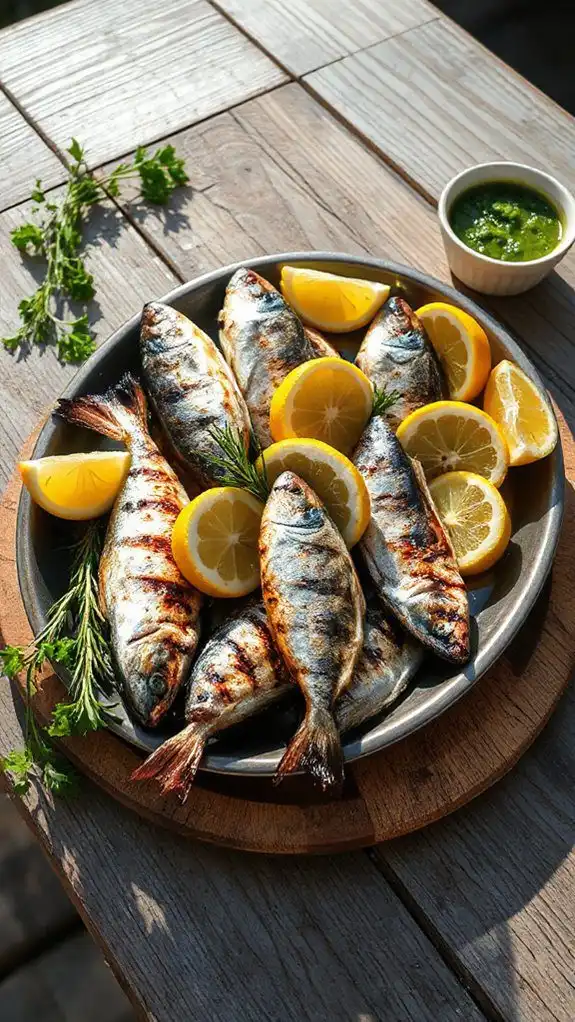 grilled sardines with mediterranean flavors
