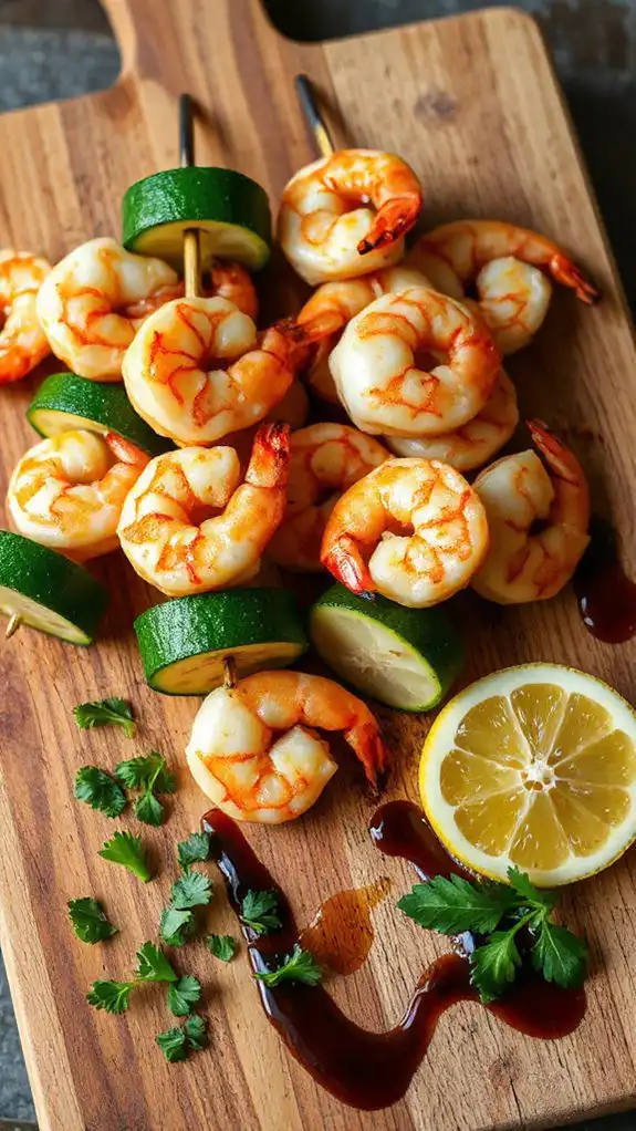 grilled shrimp and zucchini