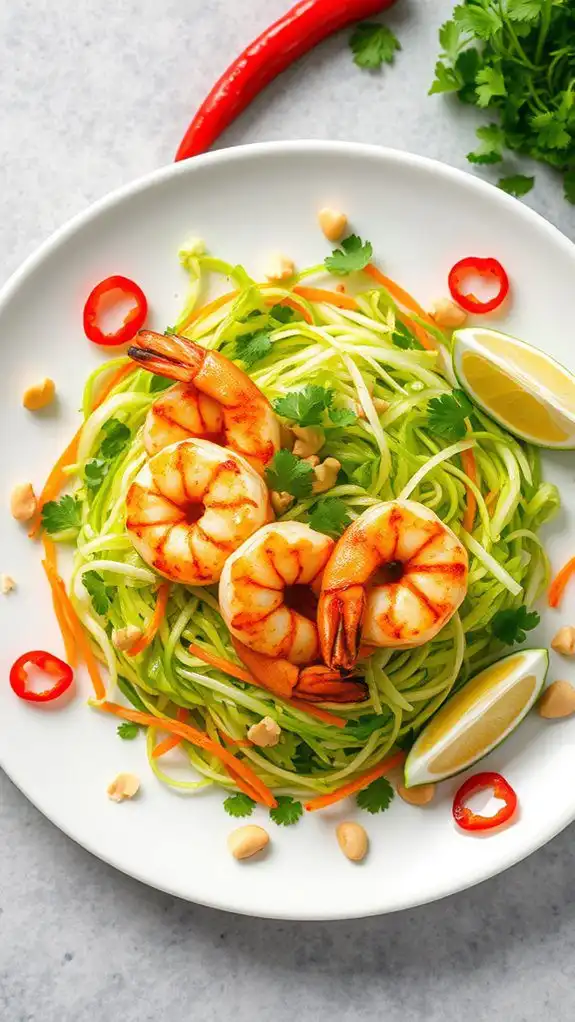 grilled shrimp cabbage salad