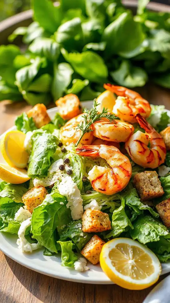 grilled shrimp caesar salad