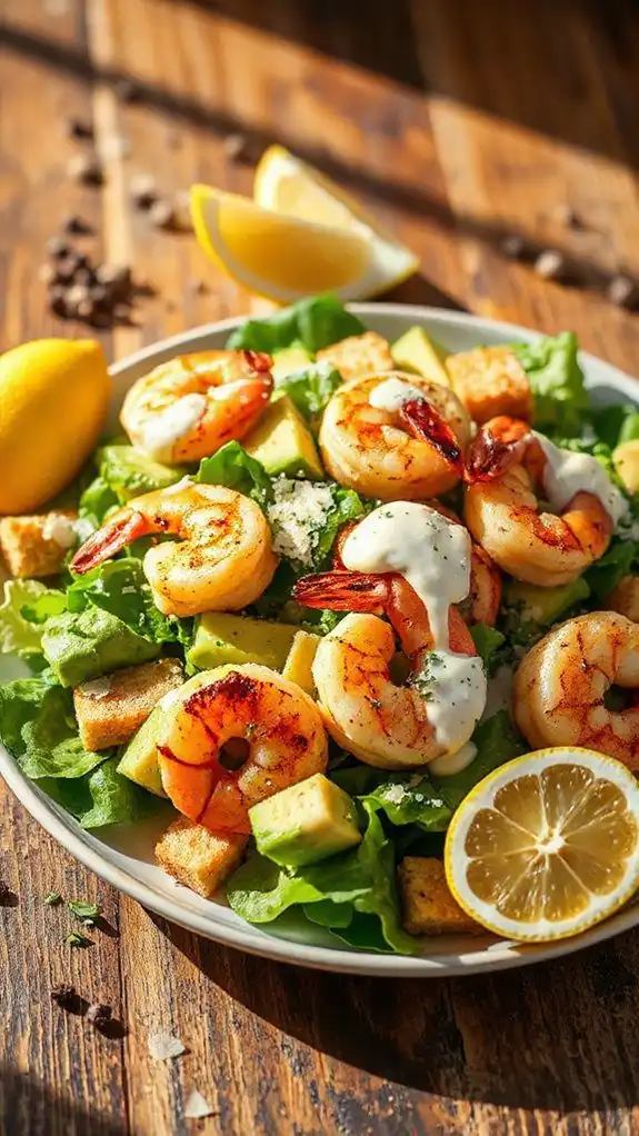 grilled shrimp caesar salad