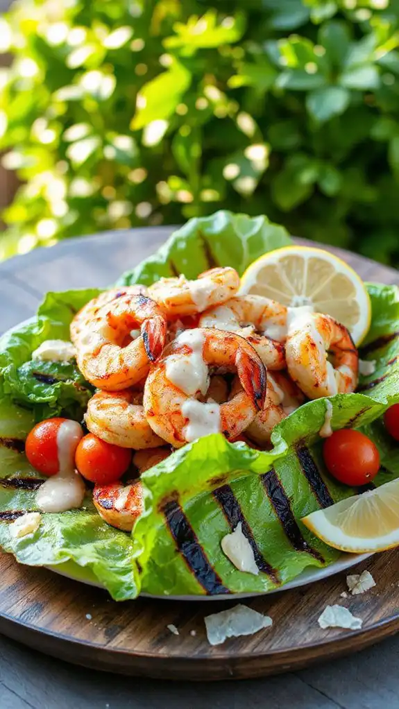 grilled shrimp caesar salad