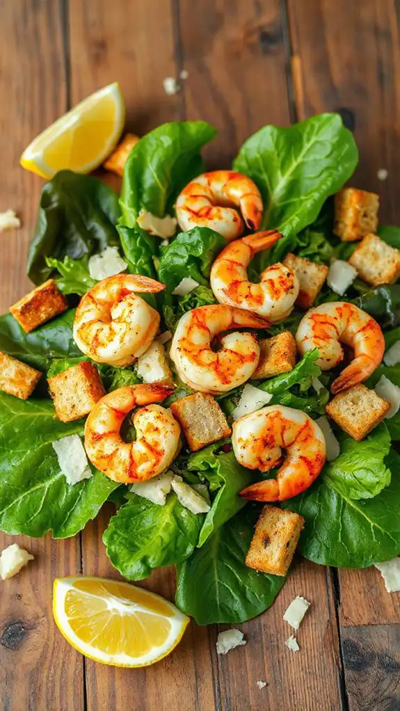 grilled shrimp caesar salad