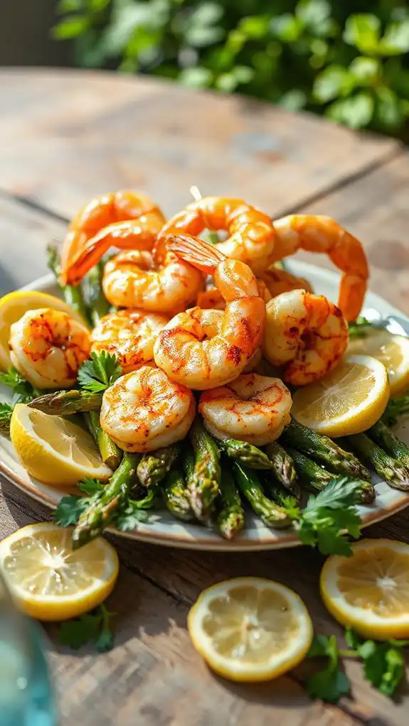 grilled shrimp with asparagus