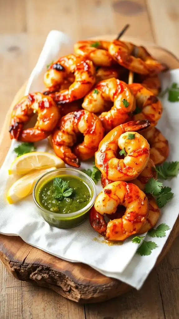 grilled shrimp with chutney