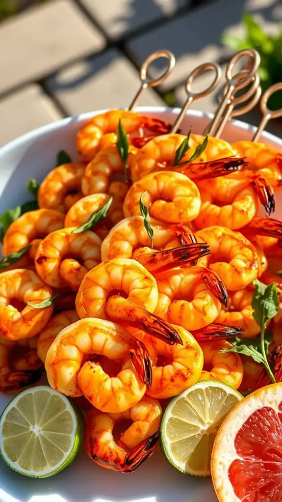 grilled shrimp with citrus glaze