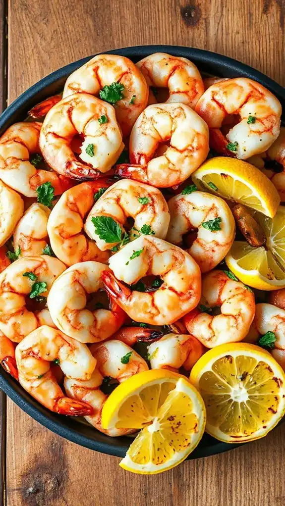 grilled shrimp with herbs