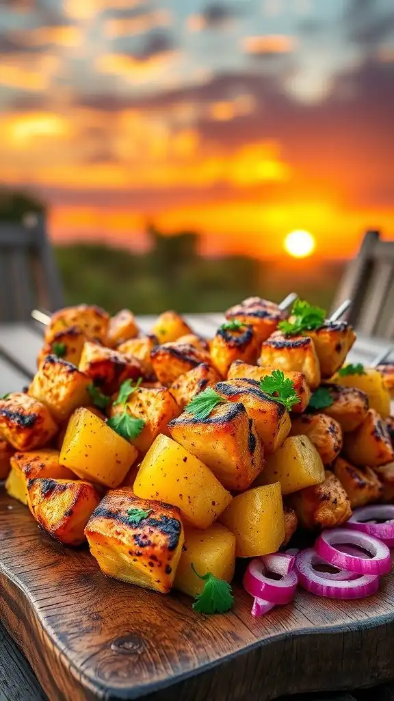 grilled smoky pineapple chicken