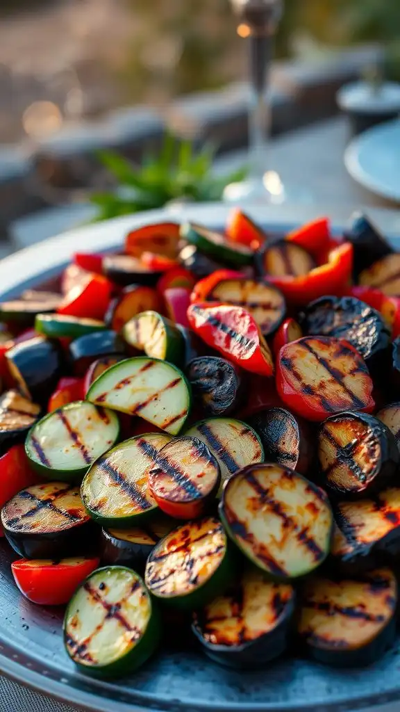 grilled smoky vegetable mix