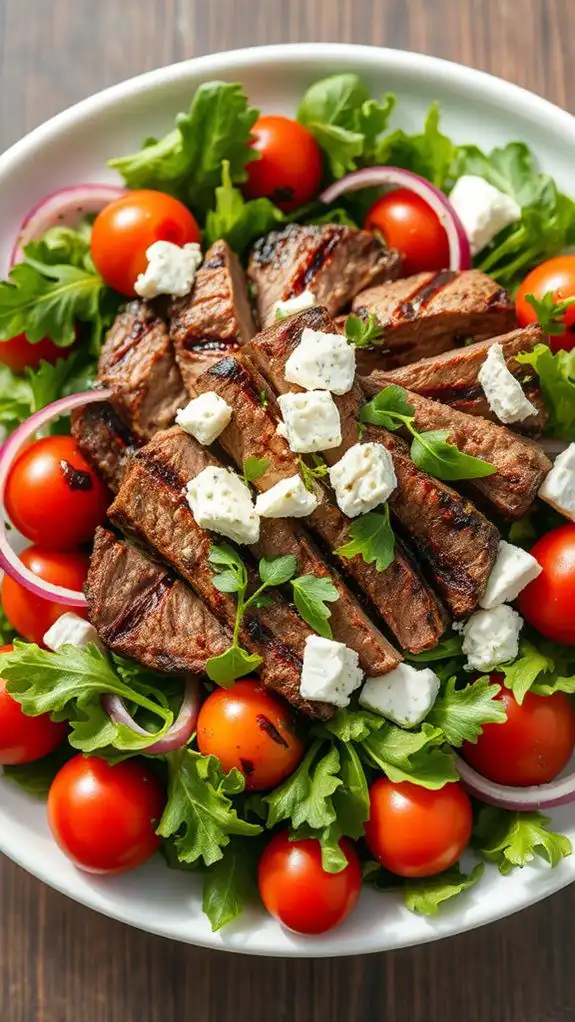 grilled steak with feta grilled steak with feta