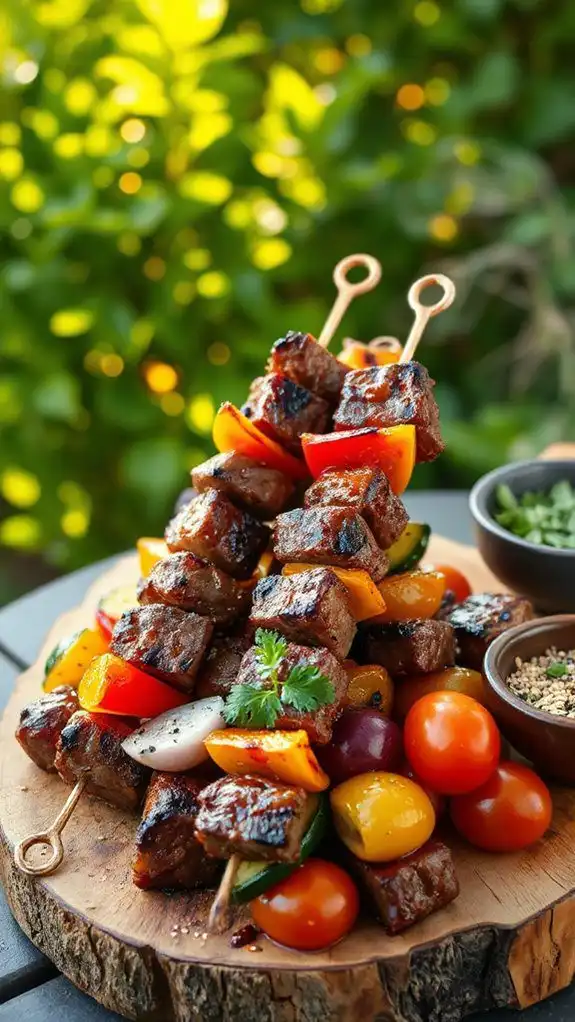 grilled steak with teriyaki