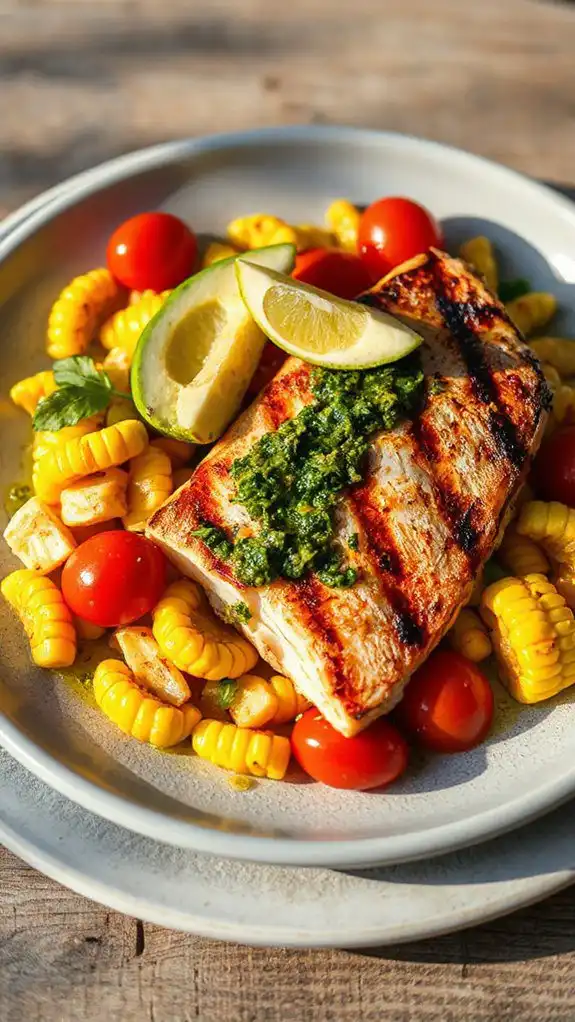 grilled swordfish with chimichurri
