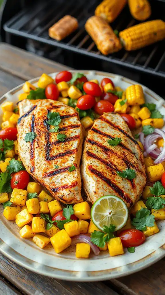grilled swordfish with chutney