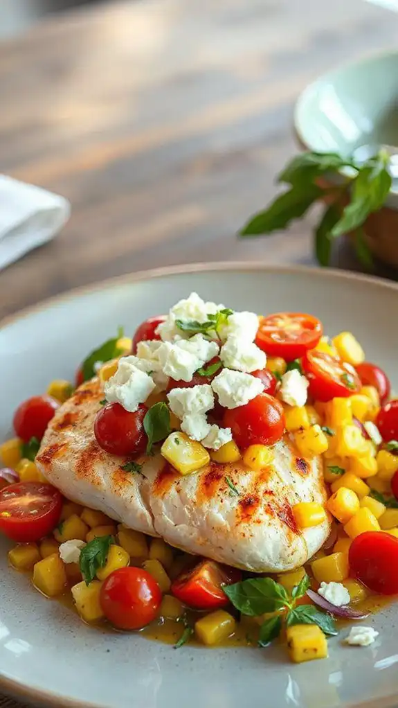 grilled swordfish with relish