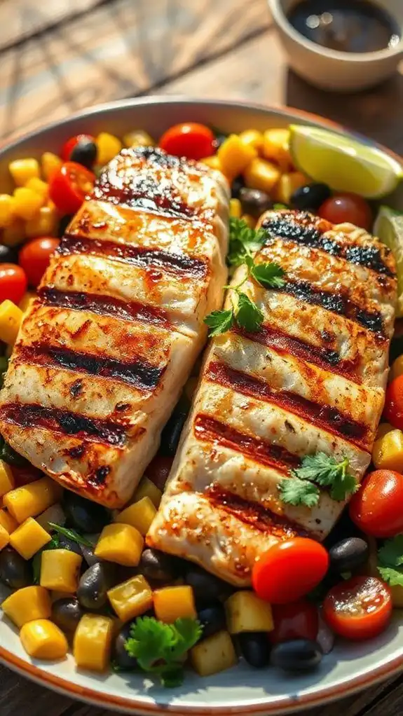 grilled swordfish with relish