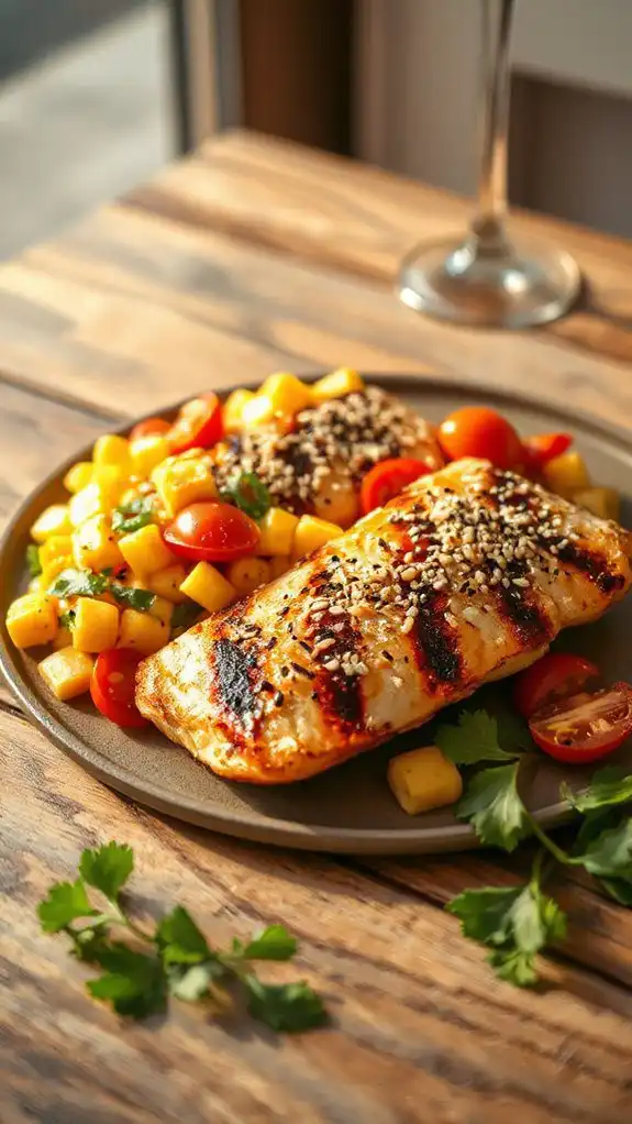 grilled swordfish with relish