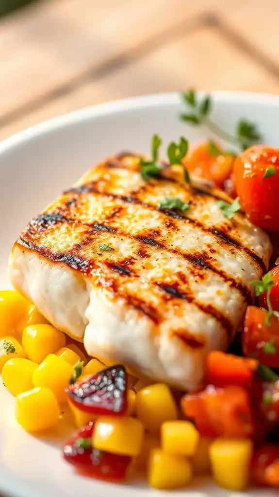 grilled swordfish with relish