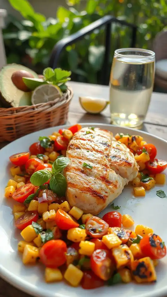 grilled swordfish with relish