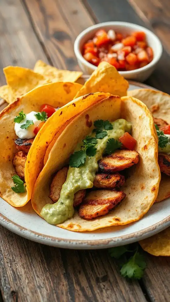 grilled tacos with crema