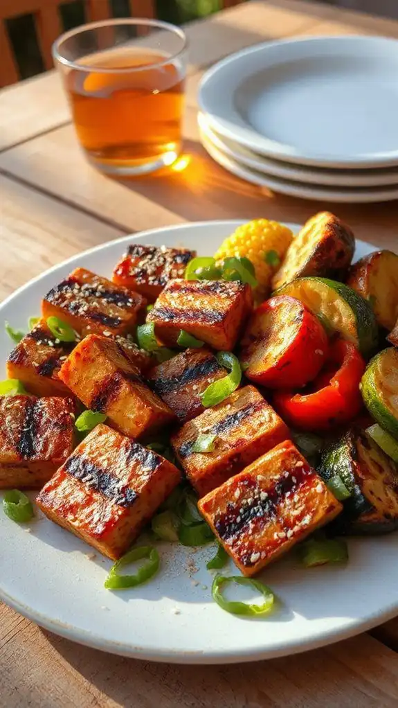grilled tofu with sesame grilled tofu with sesame