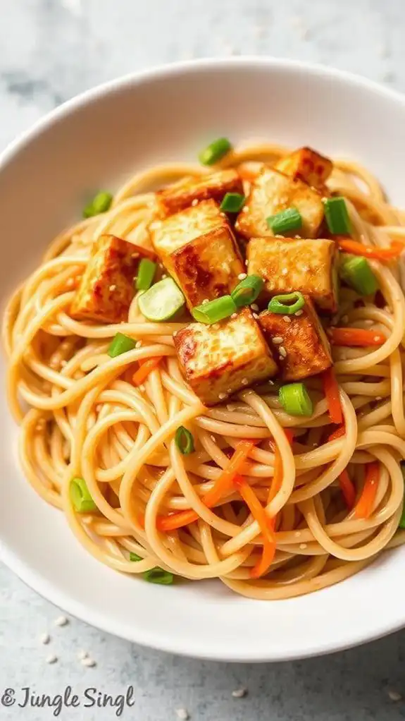 grilled tofu with soba