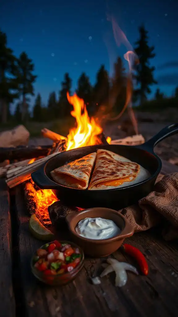 grilled tortilla cheese delight
