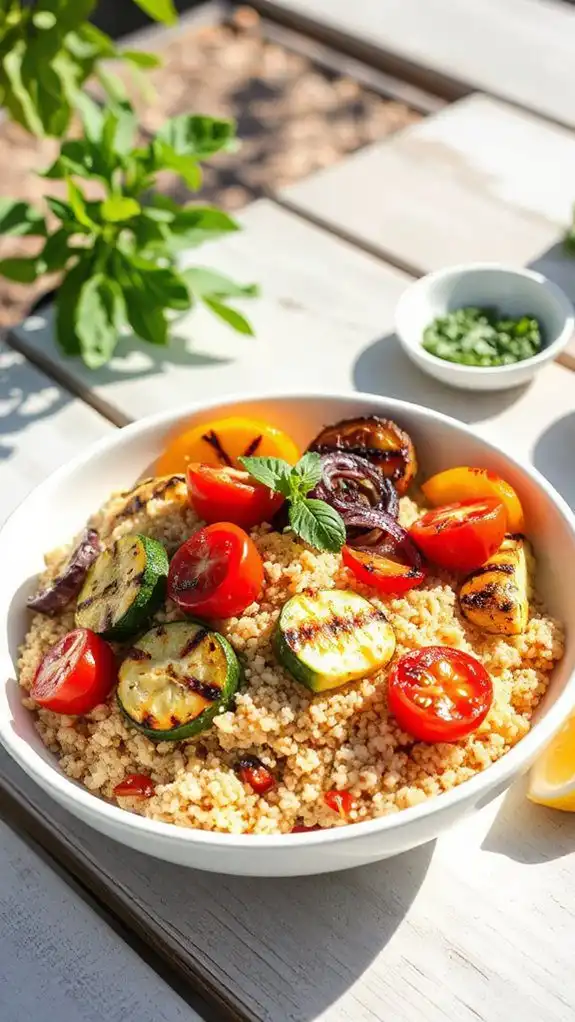 grilled vegetable couscous dish