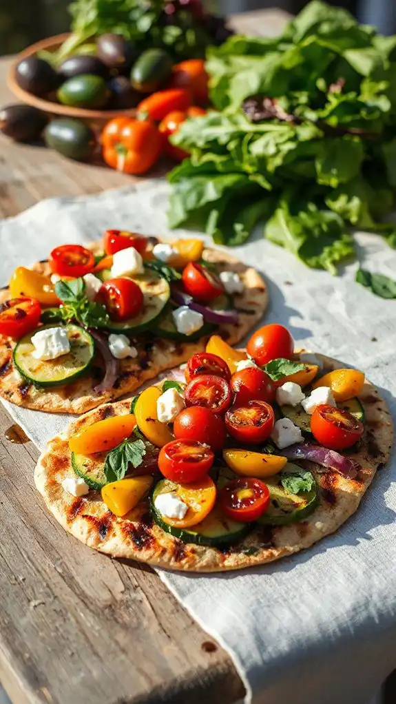 grilled vegetable flatbreads recipe