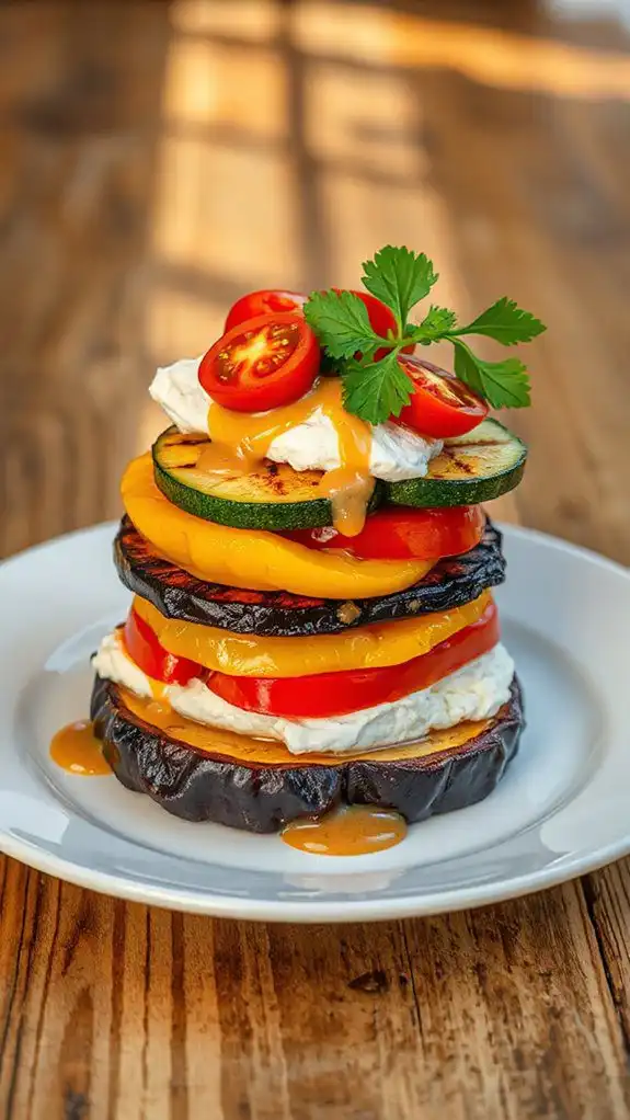 grilled vegetable layer dish