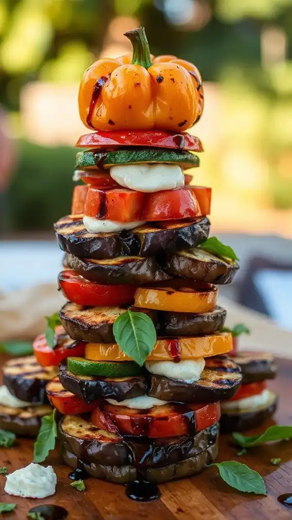 grilled vegetable layered dish